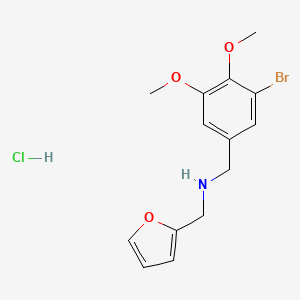 molecular formula C14H17BrClNO3 B4641988 (3-bromo-4,5-dimethoxybenzyl)(2-furylmethyl)amine hydrochloride 