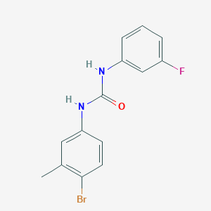 molecular formula C14H12BrFN2O B4642002 N-(4-bromo-3-methylphenyl)-N'-(3-fluorophenyl)urea 