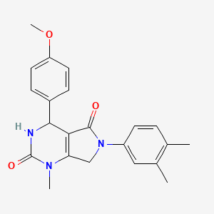 6-(3,4-dimethylphenyl)-4-(4-methoxyphenyl)-1-methyl-3,4,6,7-tetrahydro-1H-pyrrolo[3,4-d]pyrimidine-2,5-dione