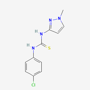 molecular formula C11H11ClN4S B4642006 N-(4-chlorophenyl)-N'-(1-methyl-1H-pyrazol-3-yl)thiourea 