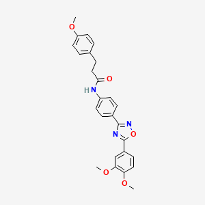 N-{4-[5-(3,4-dimethoxyphenyl)-1,2,4-oxadiazol-3-yl]phenyl}-3-(4-methoxyphenyl)propanamide