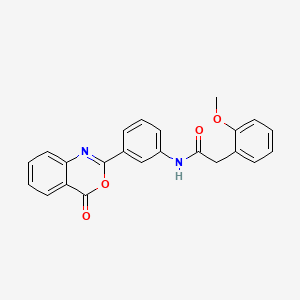 2-(2-methoxyphenyl)-N-[3-(4-oxo-4H-3,1-benzoxazin-2-yl)phenyl]acetamide