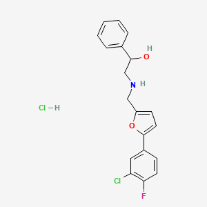 2-({[5-(3-chloro-4-fluorophenyl)-2-furyl]methyl}amino)-1-phenylethanol hydrochloride