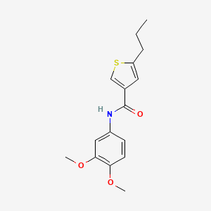 molecular formula C16H19NO3S B4642079 N-(3,4-dimethoxyphenyl)-5-propyl-3-thiophenecarboxamide 