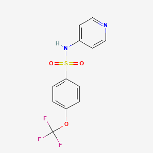 molecular formula C12H9F3N2O3S B4642091 N-4-pyridinyl-4-(trifluoromethoxy)benzenesulfonamide 