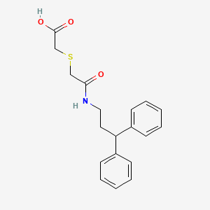 molecular formula C19H21NO3S B4642115 ({2-[(3,3-diphenylpropyl)amino]-2-oxoethyl}thio)acetic acid 