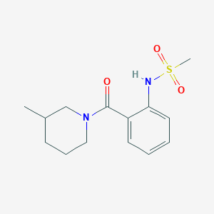 N-{2-[(3-methyl-1-piperidinyl)carbonyl]phenyl}methanesulfonamide