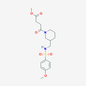 methyl 4-[3-({[(4-methoxyphenyl)sulfonyl]amino}methyl)-1-piperidinyl]-4-oxobutanoate