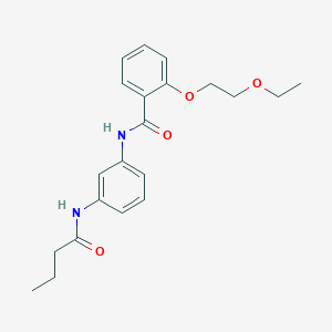 molecular formula C21H26N2O4 B4642163 N-[3-(butyrylamino)phenyl]-2-(2-ethoxyethoxy)benzamide 