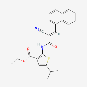 molecular formula C24H22N2O3S B4642170 ethyl 2-{[2-cyano-3-(1-naphthyl)acryloyl]amino}-5-isopropyl-3-thiophenecarboxylate 