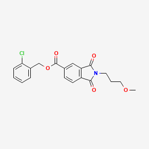 molecular formula C20H18ClNO5 B4642187 2-chlorobenzyl 2-(3-methoxypropyl)-1,3-dioxo-5-isoindolinecarboxylate 