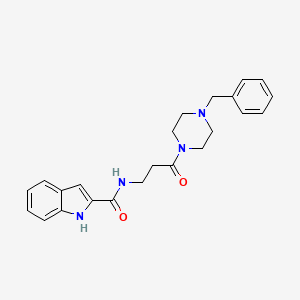 molecular formula C23H26N4O2 B4642189 N-[3-(4-benzyl-1-piperazinyl)-3-oxopropyl]-1H-indole-2-carboxamide 
