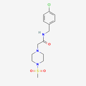 molecular formula C14H20ClN3O3S B4642203 N-(4-chlorobenzyl)-2-[4-(methylsulfonyl)-1-piperazinyl]acetamide 