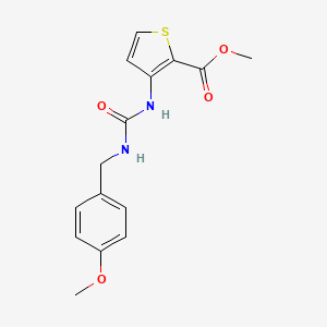molecular formula C15H16N2O4S B4642220 methyl 3-({[(4-methoxybenzyl)amino]carbonyl}amino)-2-thiophenecarboxylate 