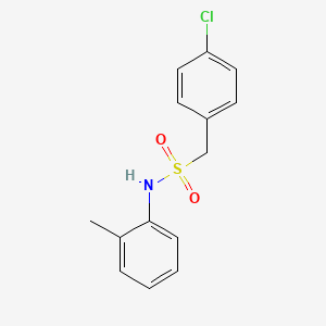 molecular formula C14H14ClNO2S B4642225 1-(4-chlorophenyl)-N-(2-methylphenyl)methanesulfonamide 