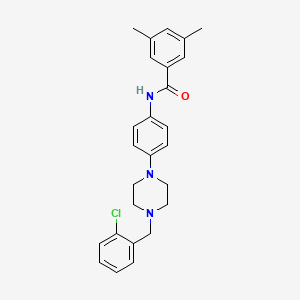 N-{4-[4-(2-chlorobenzyl)-1-piperazinyl]phenyl}-3,5-dimethylbenzamide
