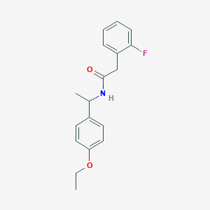 molecular formula C18H20FNO2 B4642263 N-[1-(4-ethoxyphenyl)ethyl]-2-(2-fluorophenyl)acetamide 