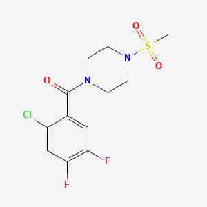 molecular formula C12H13ClF2N2O3S B4642267 1-(2-chloro-4,5-difluorobenzoyl)-4-(methylsulfonyl)piperazine 