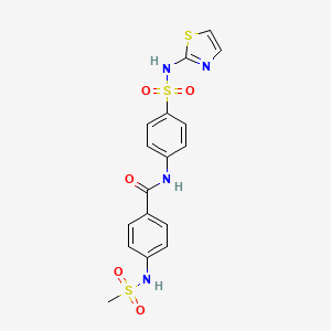 4-[(methylsulfonyl)amino]-N-{4-[(1,3-thiazol-2-ylamino)sulfonyl]phenyl}benzamide