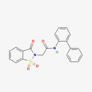 molecular formula C21H16N2O4S B4642339 N-2-biphenylyl-2-(1,1-dioxido-3-oxo-1,2-benzisothiazol-2(3H)-yl)acetamide 