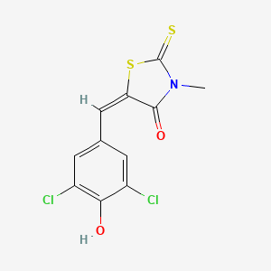 molecular formula C11H7Cl2NO2S2 B4642355 5-(3,5-dichloro-4-hydroxybenzylidene)-3-methyl-2-thioxo-1,3-thiazolidin-4-one 