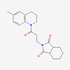 molecular formula C21H26N2O3 B4642405 2-[3-(6-methyl-3,4-dihydro-1(2H)-quinolinyl)-3-oxopropyl]hexahydro-1H-isoindole-1,3(2H)-dione 