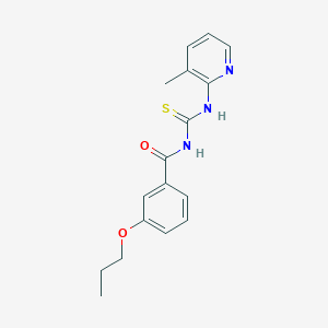 molecular formula C17H19N3O2S B4642440 N-{[(3-methyl-2-pyridinyl)amino]carbonothioyl}-3-propoxybenzamide 
