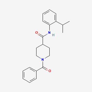molecular formula C22H26N2O2 B4642448 1-benzoyl-N-(2-isopropylphenyl)-4-piperidinecarboxamide 