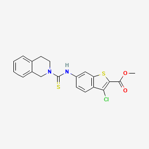 methyl 3-chloro-6-[(3,4-dihydro-2(1H)-isoquinolinylcarbonothioyl)amino]-1-benzothiophene-2-carboxylate