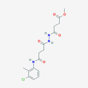 molecular formula C16H20ClN3O5 B464249 Methyl 4-(2-{4-[(3-chloro-2-methylphenyl)amino]-4-oxobutanoyl}hydrazino)-4-oxobutanoate CAS No. 315671-96-6