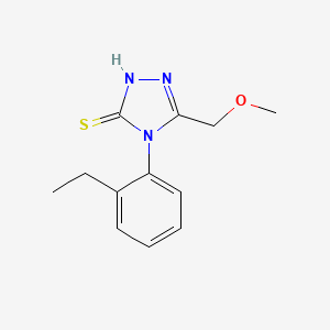 molecular formula C12H15N3OS B4642517 4-(2-ethylphenyl)-5-(methoxymethyl)-4H-1,2,4-triazole-3-thiol 