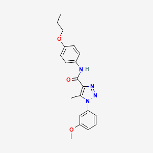 molecular formula C20H22N4O3 B4642554 1-(3-methoxyphenyl)-5-methyl-N-(4-propoxyphenyl)-1H-1,2,3-triazole-4-carboxamide 