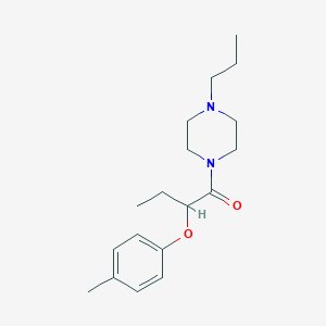 molecular formula C18H28N2O2 B4642587 1-[2-(4-methylphenoxy)butanoyl]-4-propylpiperazine 