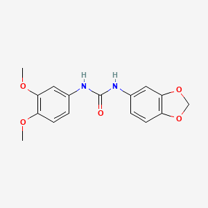 molecular formula C16H16N2O5 B4642618 N-1,3-benzodioxol-5-yl-N'-(3,4-dimethoxyphenyl)urea 