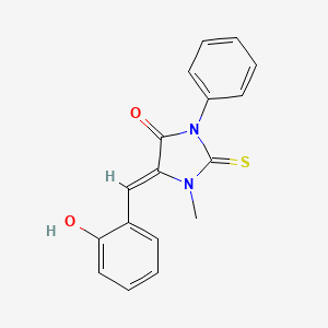 molecular formula C17H14N2O2S B4642654 5-(2-hydroxybenzylidene)-1-methyl-3-phenyl-2-thioxo-4-imidazolidinone 