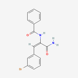 molecular formula C16H13BrN2O2 B4642669 N-[1-(aminocarbonyl)-2-(3-bromophenyl)vinyl]benzamide 