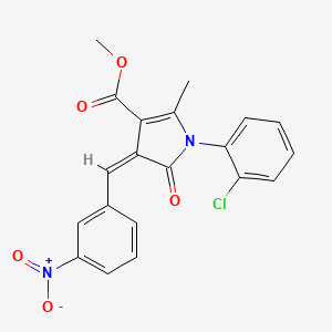 molecular formula C20H15ClN2O5 B4642670 methyl 1-(2-chlorophenyl)-2-methyl-4-(3-nitrobenzylidene)-5-oxo-4,5-dihydro-1H-pyrrole-3-carboxylate 