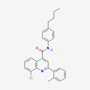 molecular formula C27H25ClN2O B4642679 N-(4-butylphenyl)-8-chloro-2-(2-methylphenyl)-4-quinolinecarboxamide 