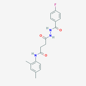 molecular formula C19H20FN3O3 B464268 N-(2,4-dimethylphenyl)-4-[2-(4-fluorobenzoyl)hydrazino]-4-oxobutanamide CAS No. 315670-66-7