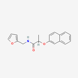 molecular formula C18H17NO3 B4642692 N-(2-furylmethyl)-2-(2-naphthyloxy)propanamide 