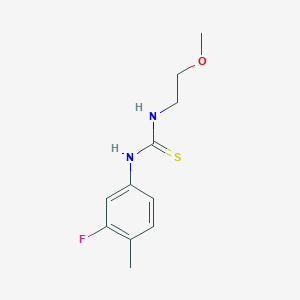 molecular formula C11H15FN2OS B4642702 N-(3-fluoro-4-methylphenyl)-N'-(2-methoxyethyl)thiourea 