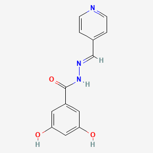 molecular formula C13H11N3O3 B4642741 3,5-dihydroxy-N'-(4-pyridinylmethylene)benzohydrazide 