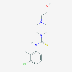 molecular formula C14H20ClN3OS B4642757 N-(3-chloro-2-methylphenyl)-4-(2-hydroxyethyl)-1-piperazinecarbothioamide 