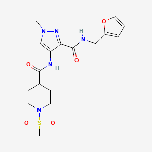 N-(3-{[(2-furylmethyl)amino]carbonyl}-1-methyl-1H-pyrazol-4-yl)-1-(methylsulfonyl)-4-piperidinecarboxamide