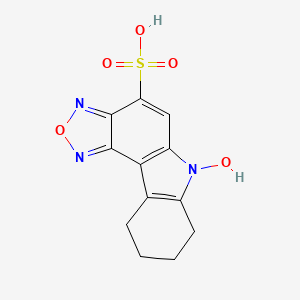 molecular formula C12H11N3O5S B4642777 6-hydroxy-7,8,9,10-tetrahydro-6H-[1,2,5]oxadiazolo[3,4-c]carbazole-4-sulfonic acid 