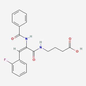 molecular formula C20H19FN2O4 B4642783 4-{[2-(benzoylamino)-3-(2-fluorophenyl)acryloyl]amino}butanoic acid 