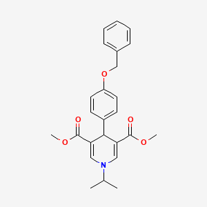 dimethyl 4-[4-(benzyloxy)phenyl]-1-isopropyl-1,4-dihydro-3,5-pyridinedicarboxylate