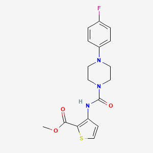 molecular formula C17H18FN3O3S B4642790 methyl 3-({[4-(4-fluorophenyl)-1-piperazinyl]carbonyl}amino)-2-thiophenecarboxylate 