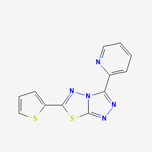 molecular formula C12H7N5S2 B4642795 3-(2-pyridinyl)-6-(2-thienyl)[1,2,4]triazolo[3,4-b][1,3,4]thiadiazole 