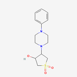 molecular formula C14H20N2O3S B4642810 4-(4-phenyl-1-piperazinyl)tetrahydro-3-thiopheneol 1,1-dioxide 